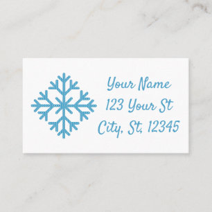 Carte De Visite Icy Blue Snowflake Thunder_Cove