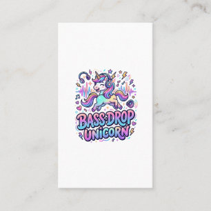 Carte De Visite Idée de cadeau licorne basse drop typographie Des