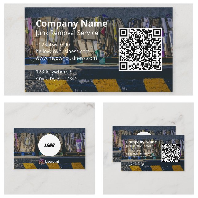 Carte De Visite Idées de retrait de déchets (Junk Removal Ideas Business Card
)
