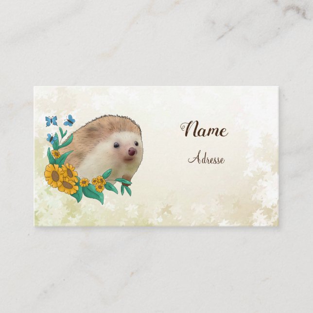 Carte De Visite Igel sur la Terre des fleurs   (Devant)