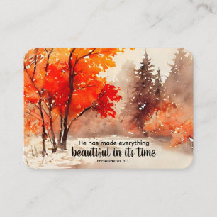 Carte De Visite Il a fait tout beau Bible Fall Trees