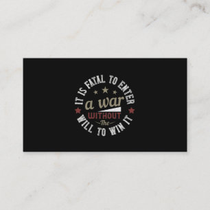 Carte De Visite Il est fatal d'entrer en guerre sans la volonté d