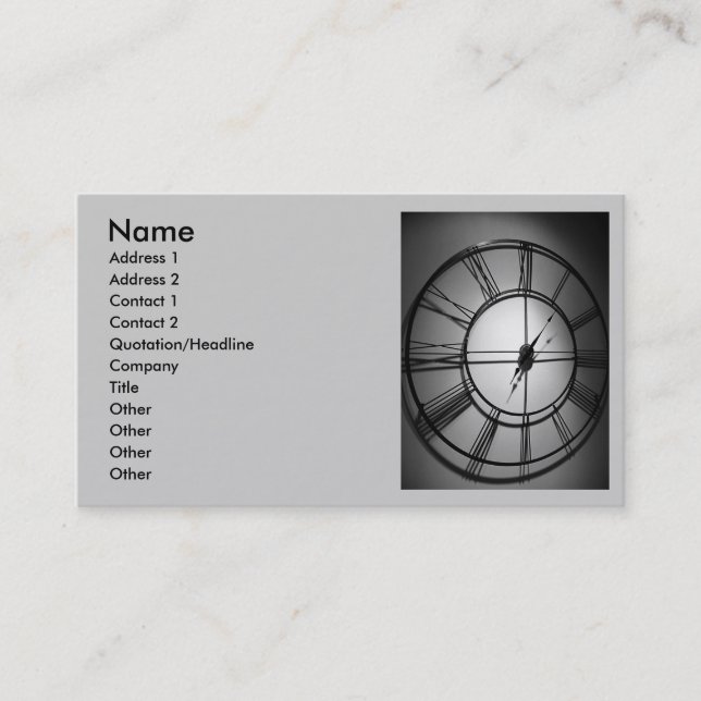 CARTE DE VISITE IL EST TEMPS DE GAGNER L'ARGENT (Devant)