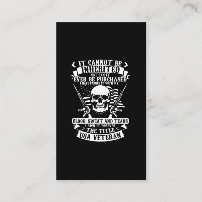 Carte De Visite il ne peut pas être hérité et ne peut jamais être  (Devant)