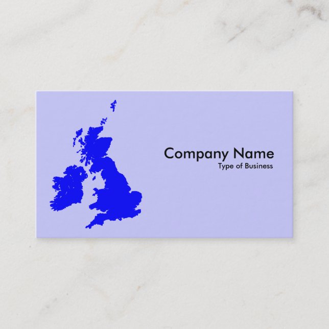 Carte De Visite Îles Britanniques - Nuances de bleu (Devant)