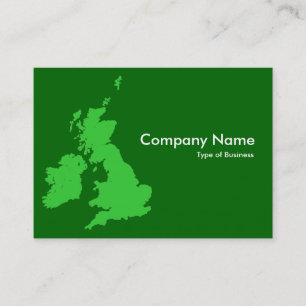 Carte De Visite Îles Britanniques - Nuances de vert