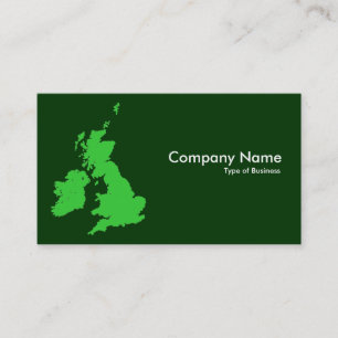 Carte De Visite Îles Britanniques - Nuances de Vert