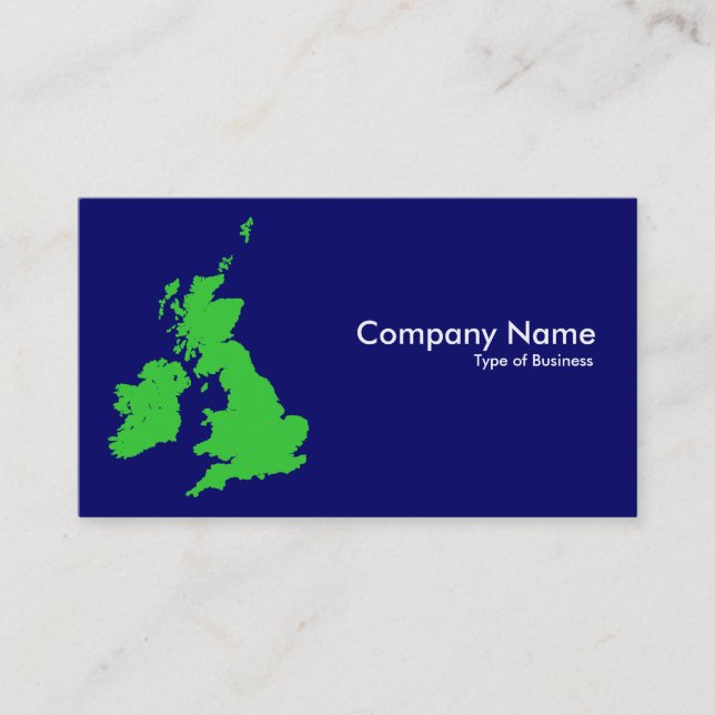Carte De Visite Îles britanniques - Vert et Bleu foncé (000066) (Devant)