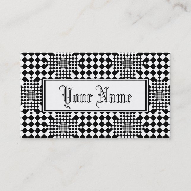 Carte De Visite Illusion À damiers par Kenneth Yoncich (Devant)