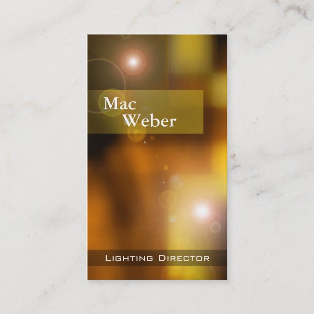 Carte De Visite Illusions - directeur Tech Lighting Design (Devant)