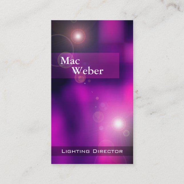 Carte De Visite Illusions - directeur Tech Lighting Design (Devant)