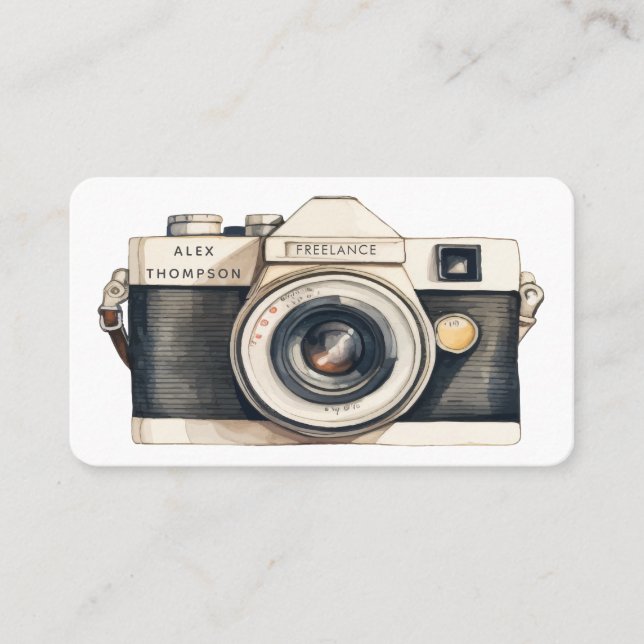 Carte De Visite Illustrated SLR Camera Professional Photographer (Devant)