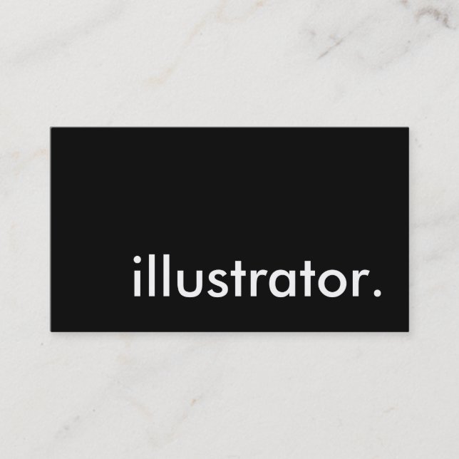 Carte De Visite illustrateur. (Devant)