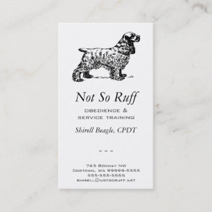 Carte De Visite Illustrateur Professionnel de Chiens Minimaliste