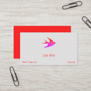 Carte De Visite Illustrateur Professionnel d'Oiseaux de Style Rétr
