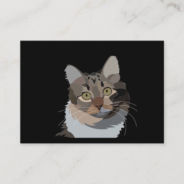 Carte De Visite Illustration d'animal de compagnie chat Services p (Devant)