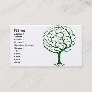 Carte De Visite Illustration d'arbre de cerveau