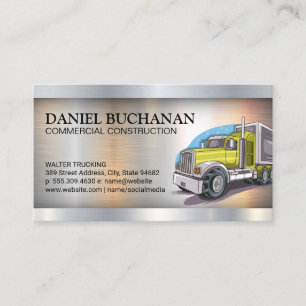 Carte De Visite Illustration de camionnage Conducteur Transport