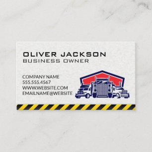 Carte De Visite Illustration de camions de construction