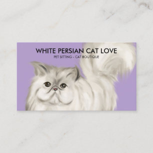 Carte De Visite Illustration de chat perse Lilac Aquarelle