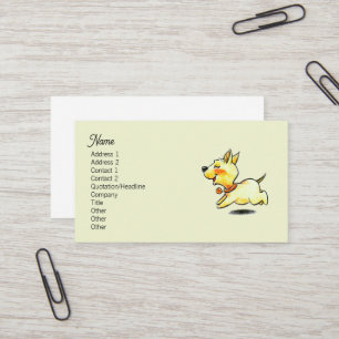 Carte De Visite Illustration de chien courant mignon