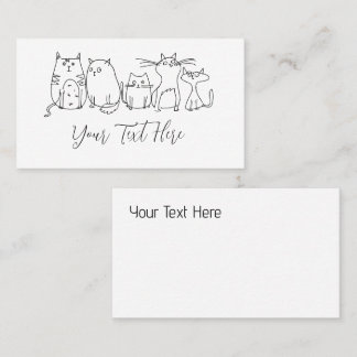 Carte De Visite Illustration de dessin artistique de la chat gang