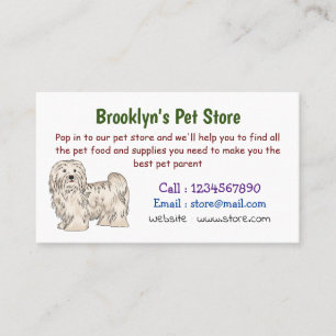 Carte De Visite Illustration de dessin de chien de Havan