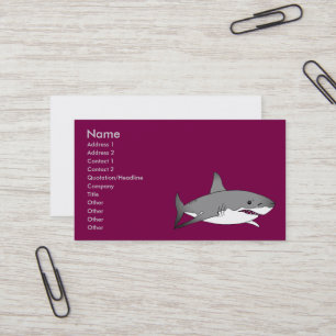 Carte De Visite Illustration de dessin de requin cool