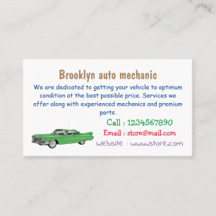 Carte De Visite Illustration de dessin de voiture classique 1959