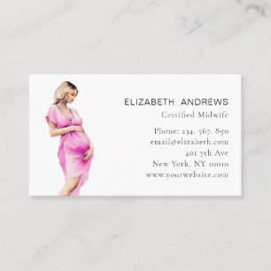 Carte De Visite Illustration de femme enceinte, tout simplement