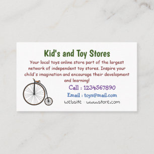 Carte De Visite Illustration de la bande dessinée de vélo à grande