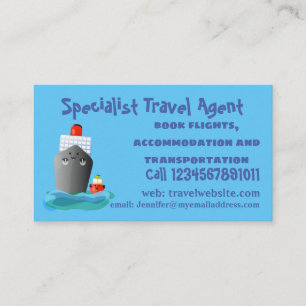 Carte De Visite Illustration de la caricature de remorqueur de paq