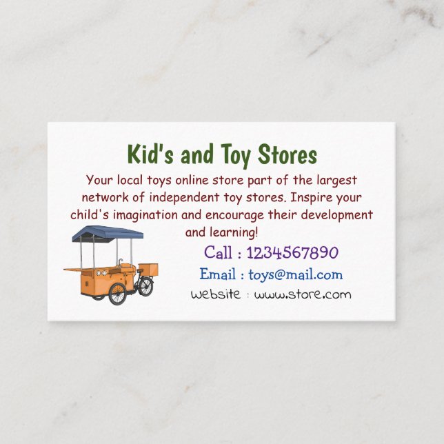 Carte De Visite Illustration de la carotte de vélo (Devant)