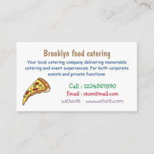 Carte De Visite Illustration de la pizza