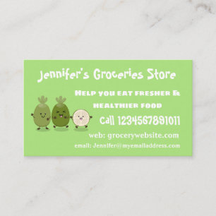 Carte De Visite Illustration de mignonne guava feijoa