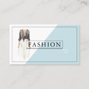 Carte De Visite Illustration de mode à l'aquarelle