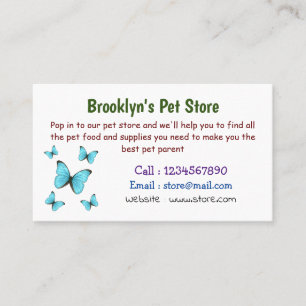 Carte De Visite Illustration de papillons Morpho