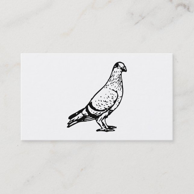 Carte De Visite Illustration de Pigeon (Devant)