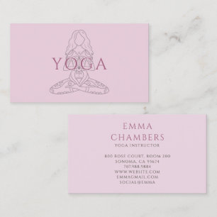 Carte De Visite Illustration de professeur de yoga minimaliste en