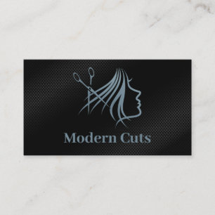 Carte De Visite Illustration de salon de coiffure moderne
