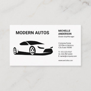 Carte De Visite Illustration de voiture de sport Services Auto