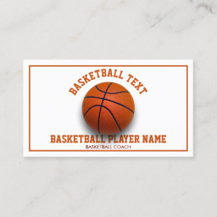 Carte De Visite Illustration d'entraîneur de basketball pour les é