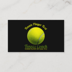 Carte De Visite Illustration d'entraîneur de tennis pour les clubs