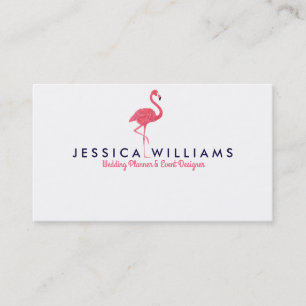 Carte De Visite Illustration des aquarelles de Flamant rose rose