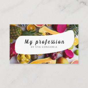 Carte De Visite Illustration des légumes esthétiques