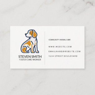 Carte De Visite Illustration du chiot mou   Boutique pour animaux