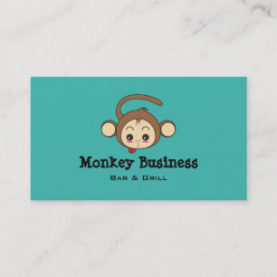 Carte De Visite Illustration du singe de Cute Kawaii