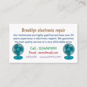 Carte De Visite Illustration du ventilateur