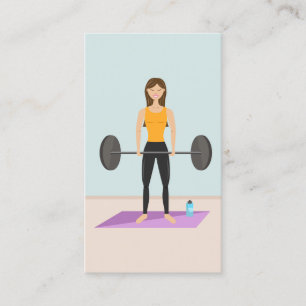 Carte De Visite Illustration d'une fille en train de faire un soul