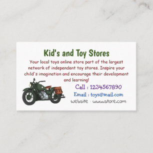 Carte De Visite Illustration d'une moto de croiseur militaire